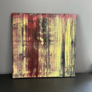 Original Abstract Painting On Reclaimed Wood 12" X 12 " X 1" A Walk Through Time